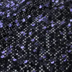 1 Yard Crescendo Stretch Netting Sequin Fabric 2-Way Stretch Flair Netting Sequin 56" Width Navy