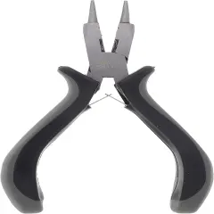 The Beadsmith 4-in-1 Ergonomic Pliers - All-Purpose Jewelry Making Tool w/Comfort Grip, 5.25&rdquo;, Create Loops, Cut and Flatten Wire, Close Jump Rings