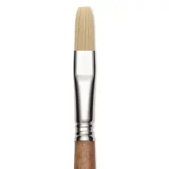 Escoda Futura Synthetic Bristle Brush - Series 5424, Flat, Size 12, Long Handle