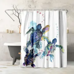 Baby Sea Turtles 3 by Suren Nersisyan Shower Curtain 71" x 74"