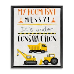 Stupell Industries Under Construction Not Messy Floating Frame Design by Elizabeth Tyndall