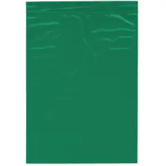 Plymor 9" x 12", Green 2 Mil Zipper Reclosable Plastic Bags