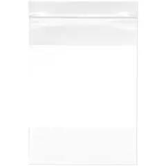 Plymor 6" x 8", 4 Mil with White-Block Heavy Duty Zipper Reclosable Plastic Bags
