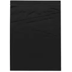 Plymor 8" x 10", Black 2 Mil Zipper Reclosable Plastic Bags