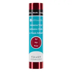 Silhouette 9" x 10' Permanent Vinyl Metallic Red