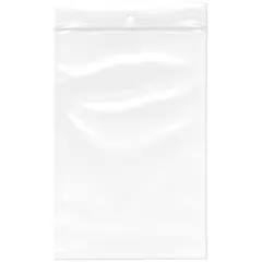 Plymor 4" x 6", 4 Mil with Hang-Hole Heavy Duty Zipper Reclosable Plastic Bags