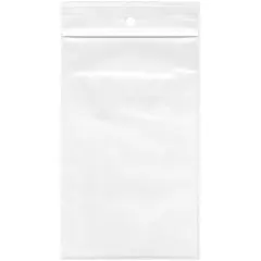 Plymor 3" x 5", 2 Mil with Hang-Hole Zipper Reclosable Plastic Bags
