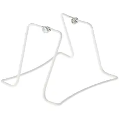 Gibson Holders 2X15 Adjustable White Wire Dual-Sided Display Easel, Two Opposing Ledges for Holding 2 Items, 5" W x 5.5" D x 4" H