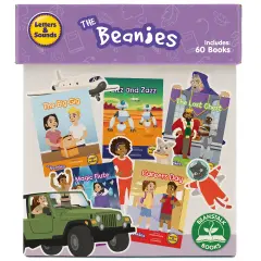 Junior Learning: The Beanies Diversity - Boxed Set - Hi-Lo Decodables, 60 Book Library, Phases 2-6, Week-By-Week Progression, Kids Reading Development