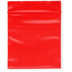 Plymor 3" x 3", Red 2 Mil Zipper Reclosable Plastic Bags
