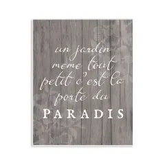 Stupell Industries Uplifting French Garden Phrase Wall Plaque Design by Lil' Rue