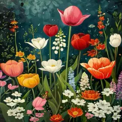 Wildflower Art Painting Kits for Adults