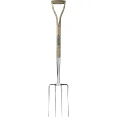 Spear & Jackson Traditional Stainless Steel Digging Fork, Heavy Duty Durable Stainless Steel Garden Tool, Ideal for Digging, Aerating, and Turning Soil