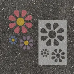 Flowers Parking Space Stencil | High School Senior Parking Spot Stencil | Reusable Stencil | Stencil Ease |