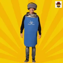Adults Aqua Can Water Bottle Costume with Hat Making it Perfect for Parties