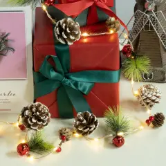 10 FT Pre-Lit Christmas Garland with 60 LED Lights & 8 Modes,