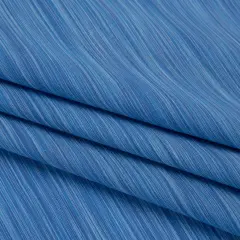 1 Yard Aqua Striated Quilting Cotton Fabric by FIGO Studio Space Dye Collection, 43 Inches Wide