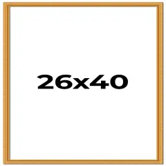 26x40 Museum-Quality Picture Frame with UV-Resistant Acrylic & Acid-Free Backing, Available in 4 Finishes - Gold, Silver, Bronze, and Black