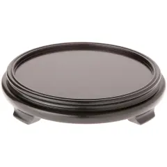 Plymor Black Round Wood Veneer Footed Display Base, 10.5" W x 10.5" D x 2" H (8.5" Display Diameter)