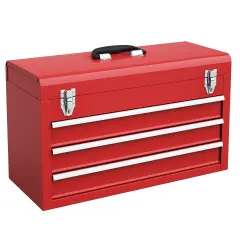 Costway Portable Tool Chest Box Storage Cabinet Garage Mechanic Organizer 3 Drawers Black/Red/Blue