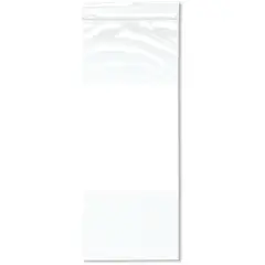 Plymor 4" x 10" (Pack of 100), 2 Mil White-Block Zipper Reclosable Plastic Bags