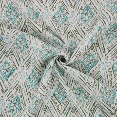 1 Yard Aqua Rayon Crinkle Fabric, Lightweight 50/52&rdquo; Wide Apparel Material