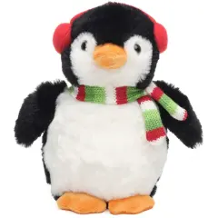 Bearington Flurry the Holiday Penguin Stuffed Animal, 7 Inch Christmas Plush, Ideal Christmas Penguin Gift for Toddlers, Kids & Teens, For Ages 3-14 White