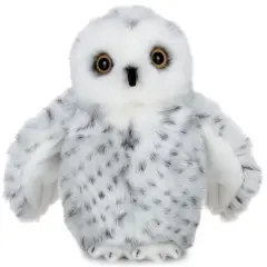 Bearington Collection Drift The Snowy Owl Plush, Owl Stuffed Animal, 8 Inch, For Ages 0-14 White
