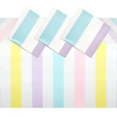 Ice Cream Birthday Party Decorations, Plastic Tablecloth (54 x 108 In, 3 Pack) Multicolor