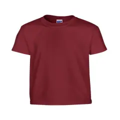 Gildan&reg; Youth Heavy Cotton Short Sleeve Crew Neck T-Shirt GARNET