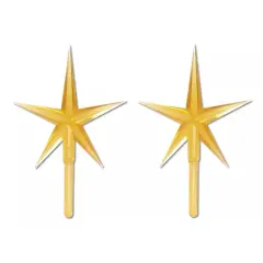 Kitcheniva Gold Stars For Ceramic Christmas Tree Decorations 2 Pcs