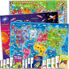 3x Set Learning Board Games for Kids | Trivia Cards