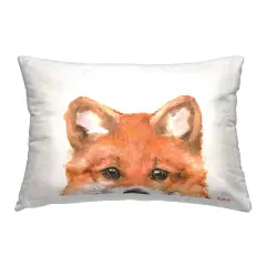 Baby Fox Kit Face Design by GeorgeDyachenkoArt Throw Pillow 