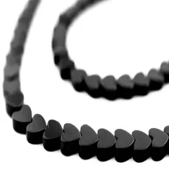 The Bead Chest Heart-Shaped Onyx Beads (6mm)