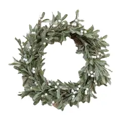 Sparkle Mistletoe Wreath 22"