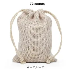 Colored Jute Bag 3" x 5" Compact and Vibrant