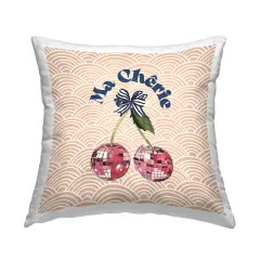 Glam Cherry Arch Pattern Design by Amelia Noyes Throw Pillow 