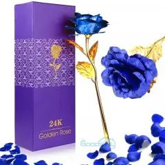 24K Dipped Gold Rose Artificial Flower Valentine's Day Gift For Girlfriend Wife