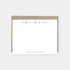 Colorful Letters Note Cards