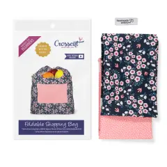 Crosscut Sewing Co.&reg; Foldable Shopping Bag Sewing Kit - Beginner Sewing Project Kit Garden party