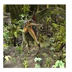 Spinosaurus dinosaur Edible Icing Image for 1/4 sheet cake