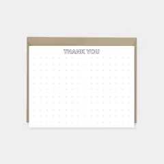 Microdot Grid Notecard Set, Square