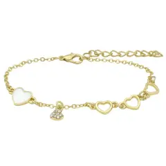 City By City White Enamel Heart Bracelet &ndash; Modern Love Statement