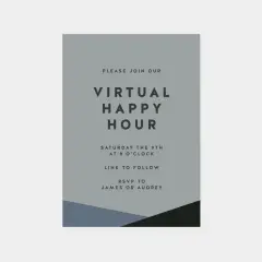 Gray Color Block Event Invitation