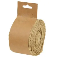 Burlap Ribbon With Reinforced Edges Natural
