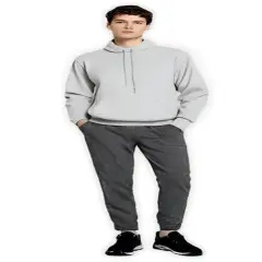 Gildan&reg; DryBlend Crew Neck Long Sleeve Hooded Sweatshirt Ash