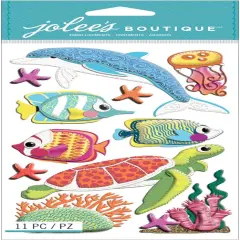 Jolee's Boutique Felt Sea Life Dimensional Stickers