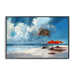 Stupell Industries Sunny Seaside Palette Framed Giclee Wall Art Design by Irena Orlov