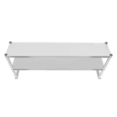 2-Tier Overshelf for Prep&Work Table Stainless Steel 12x59Inch Commercial Table