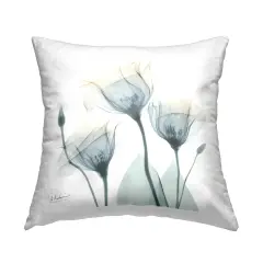 Minimal Tulip Buds Design by Albert Koetsier Throw Pillow 
